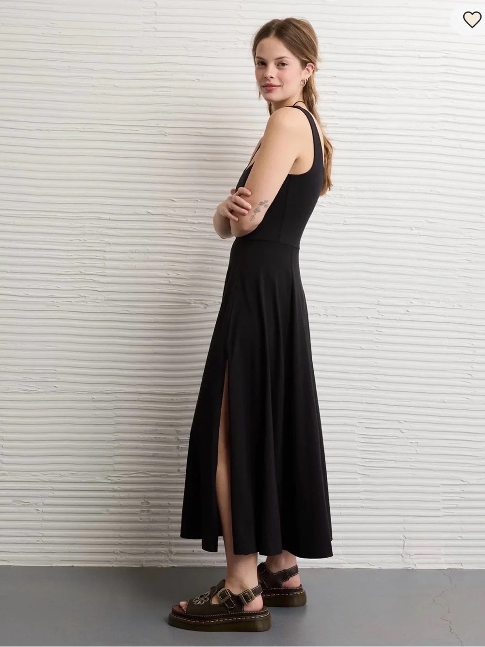 American Eagle Scoop Neck Black Sleeveless Dress S